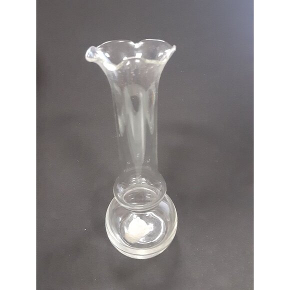 West Virginia glass clear Bud vase hand made - Picture 1 of 4